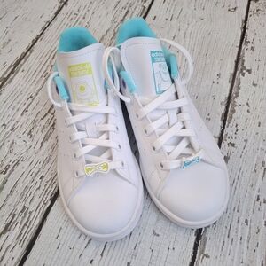 Adidas X Monsters Inc. Kids White and Blue Sneakers